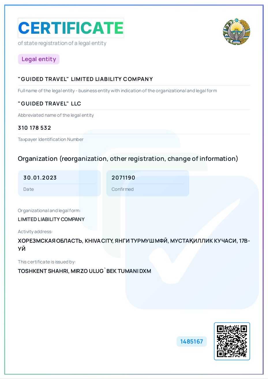 Certificate of Registration